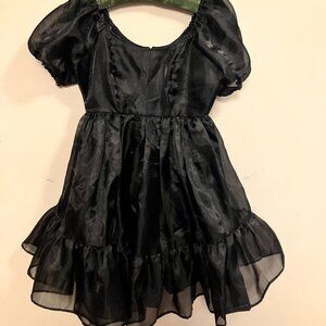 Thorn & Fable Black Babydoll Dress – Size Small